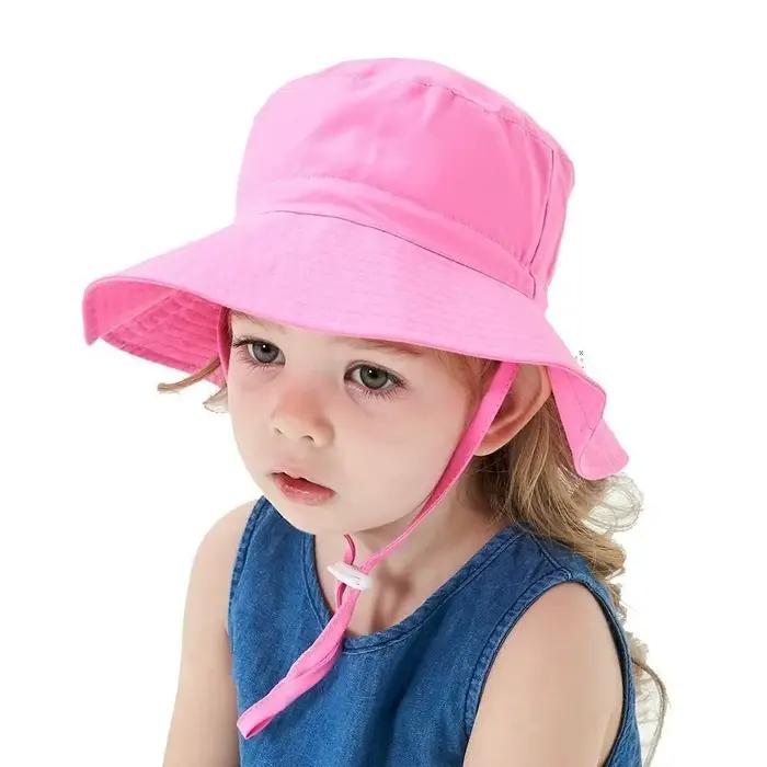 Casquette Panama douce en coton respirant couvre-oreille couvre-chef pour nouveau-né chapeau de pêcheur pour bébé chapeau de soleil d'été pour bébé casquette de plage style sportif pour enfant 4-6 ans occasions spéciales été plage sécurité confort