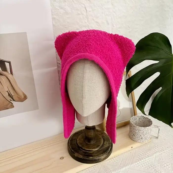 Couvre-chapeau ours en fourrure 39BD avec oreille pour activités plein air