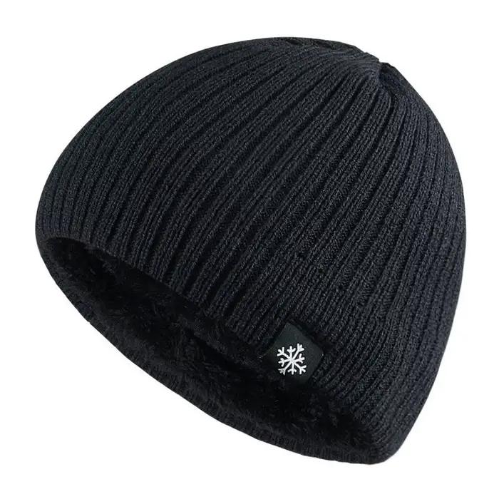 Chapeau en mélange thermique tricoté épais en polaire automne/hiver