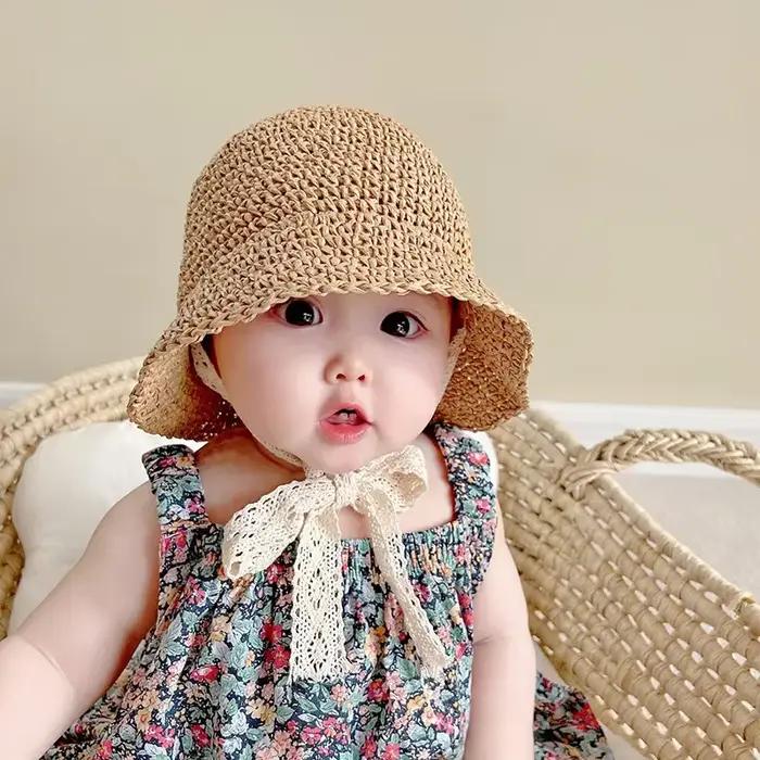 Bébé chapeau été paille