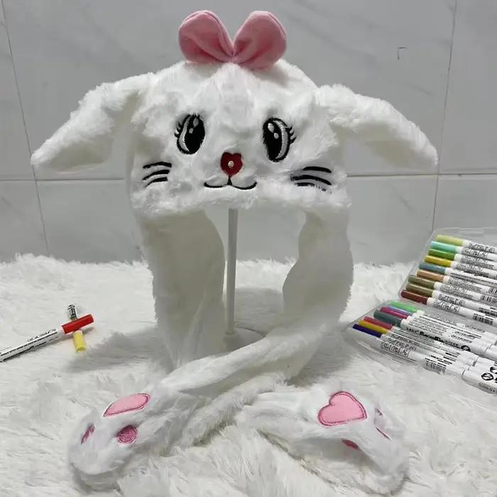 Chapeaux de lapin en peluche pour enfants