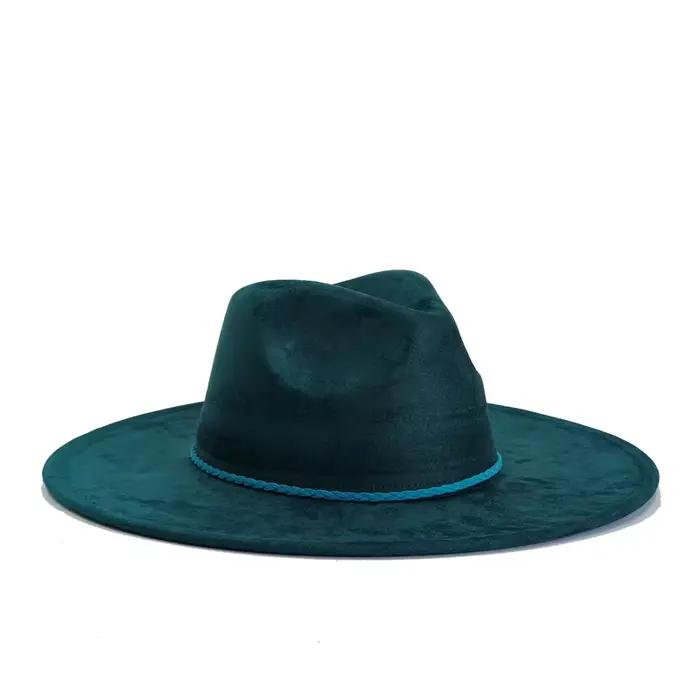 Malachite vert daim Chapeau à large bord 2025 nouveau