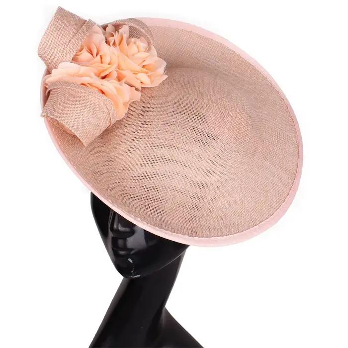Rose rouge femmes grand Derby Fascinator chapellerie chapeau chapeaux fête mariage élégant mariée casque cheveux accessoires bandeau