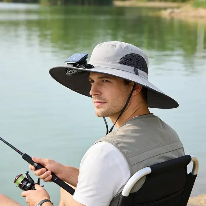 Chapeau solaire avec ventilateur USB rechargeable