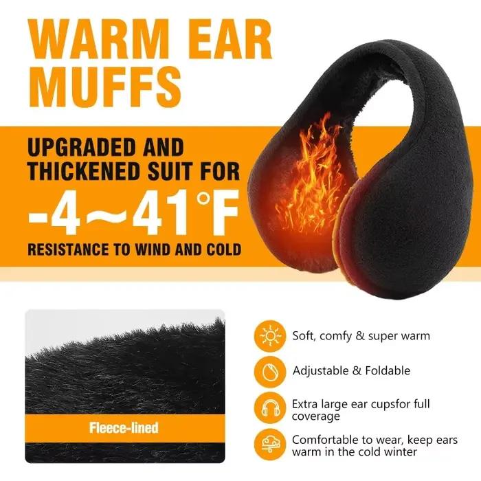 Cache-oreilles en fourrure chaude unisexe pour hommes et femmes