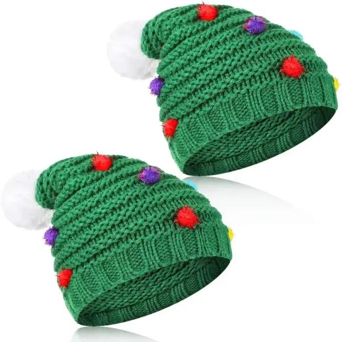 Chapeaux de Noël 4 pièces pour hommes et femmes – Casquette de vacances unisexe drôle – Taille unique pour la plupart