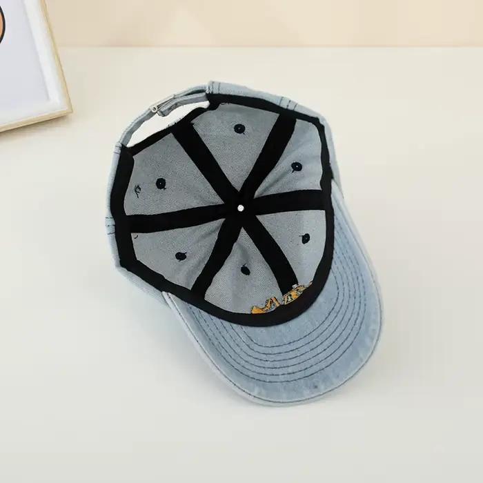 Casquette Bulldozer en Coton Lavé Brodé pour Bébé Garçon et Fille