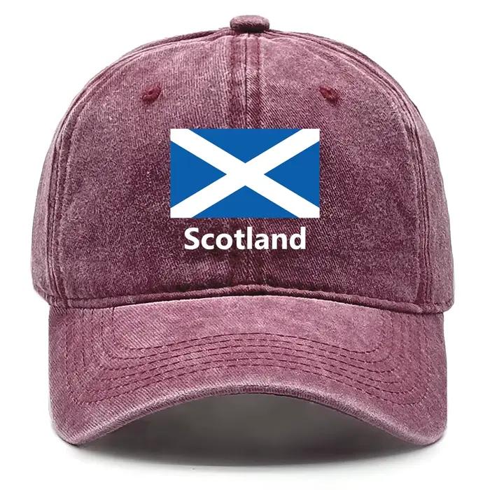 Casquette de baseball légère et décontractée avec imprimé drapeau écossais