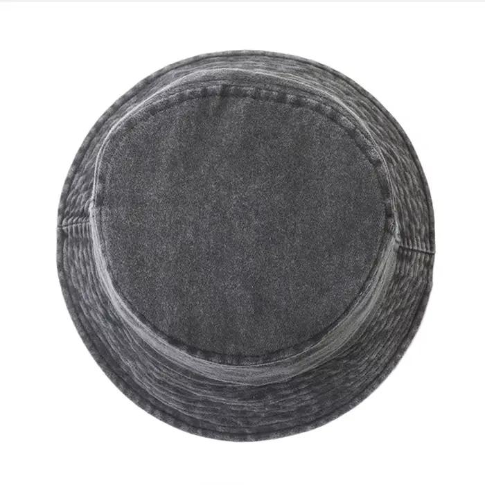 Chapeau Bob en Coton Lavé Style Milano Vintage Effet Vieilli Casquette de Pêcheur Rétro Unisexe