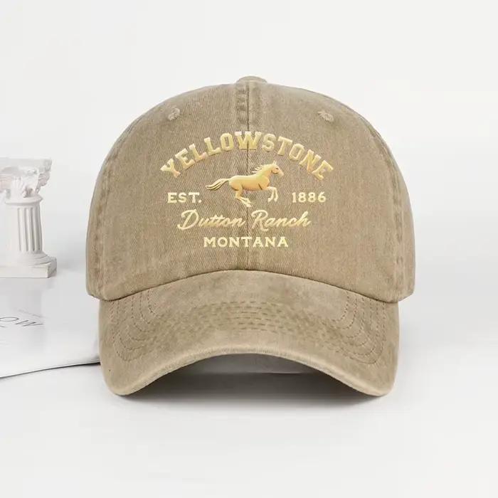 Casquette de baseball décontractée Yellowstone à imprimé cheval