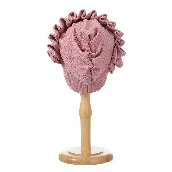 Turban à fleurs à volants pour femmes
