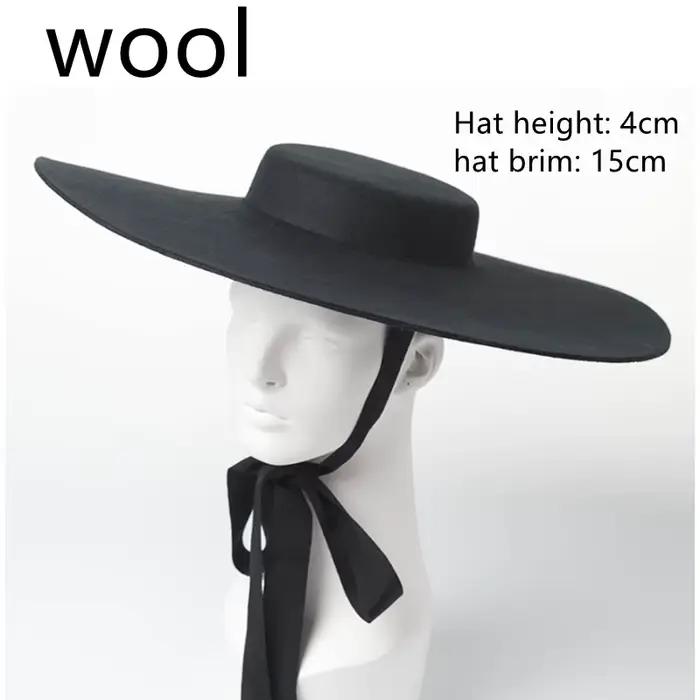 4 cm chapeau haut laine