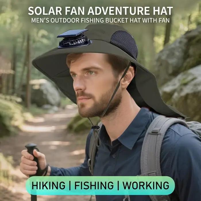 Chapeau solaire rechargeable avec ventilateur UV protecteur pour hommes et femmes idéal pour pêche randonnée et activités extérieures en été