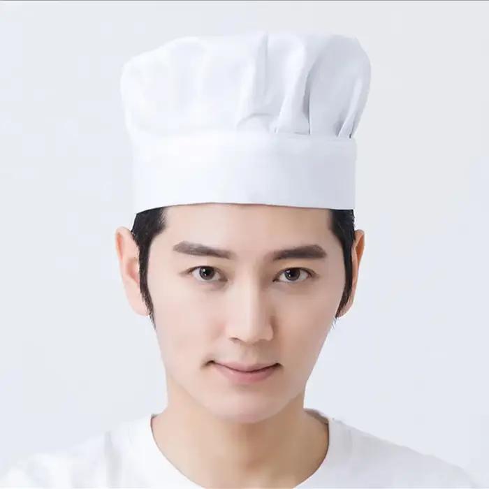 Casquette de chef haute de 29cm avec bande élastique ajustable en polyester pour hommes et femmes occasions professionnelles hôtellerie restauration