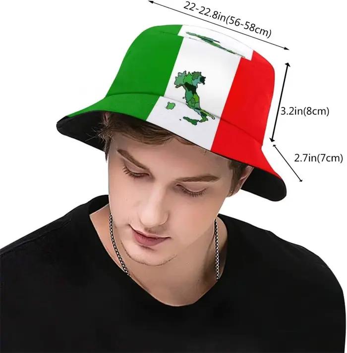 Chapeau seau drapeau italien