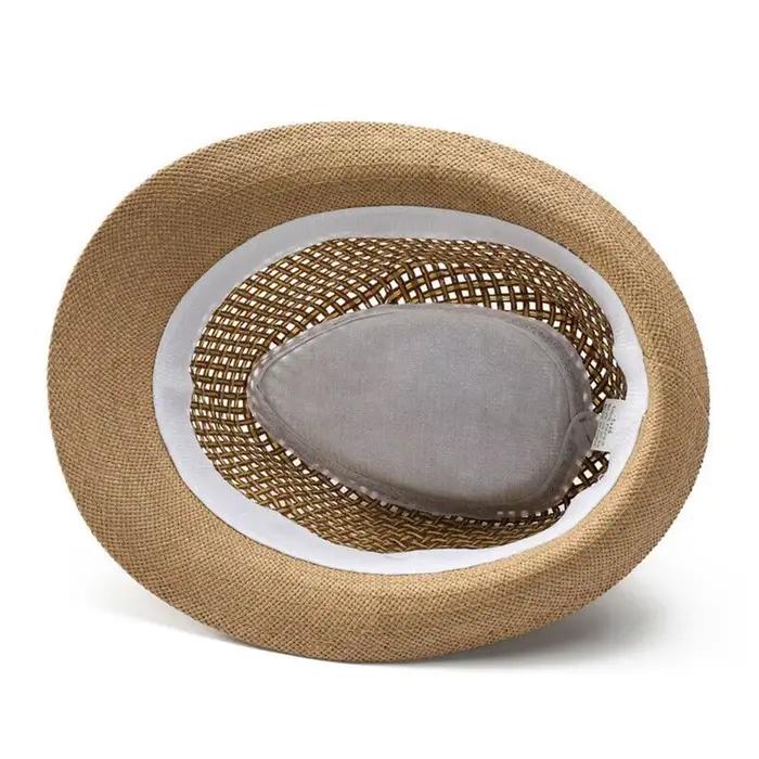 Nouveau Trilby paille Fedora chapeau respirant