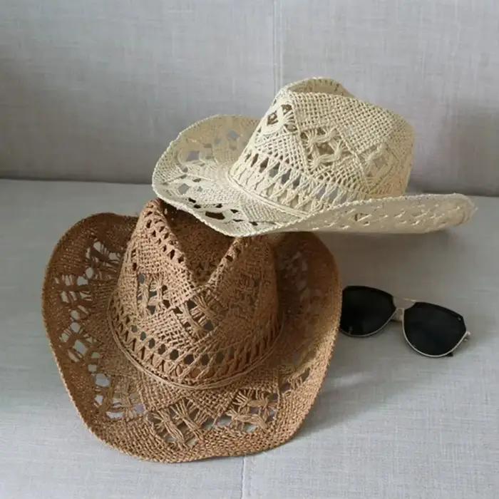 Chapeau de paille bohème d'été pour femmes et hommes
