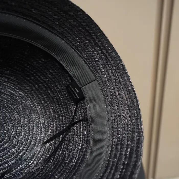 Chapeau seau en paille fait à la main pour femmes