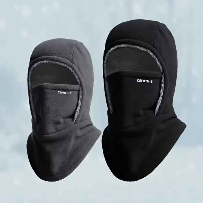 Cagoule polaire casquette de cyclisme résistant au froid coupe-vent capuche chaude et chapeau épaissir thermique Ski