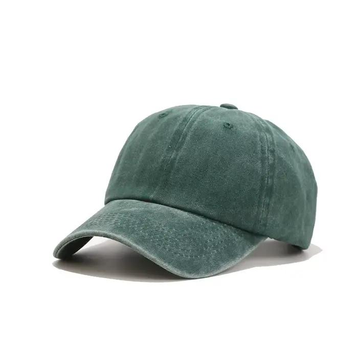 Casquette de baseball unisexe lavée rétro à bord incurvé