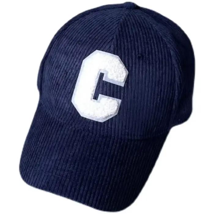 Casquette de baseball en velours côtelé pour hommes et femmes