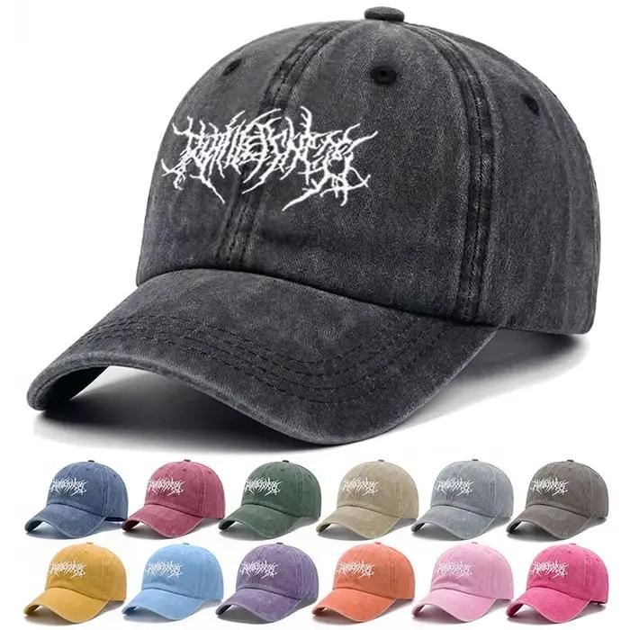 Casquette de baseball en coton lavé pour hommes et femmes