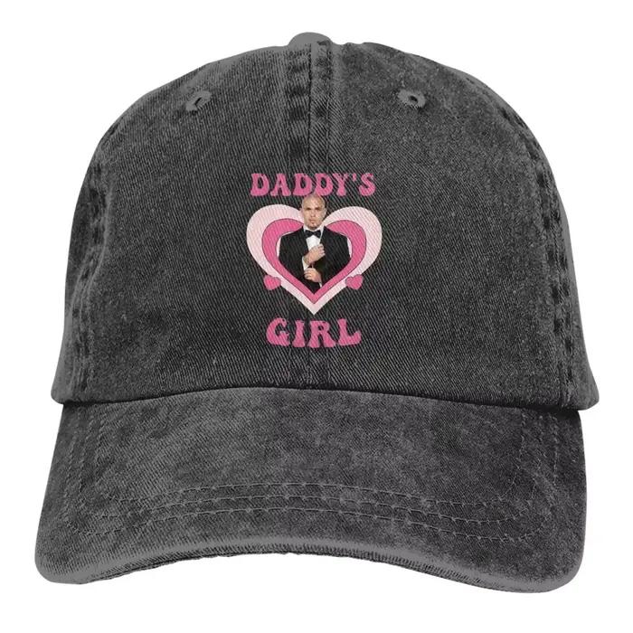 Daddys fille Pitbull Mr Worldwide hommes femmes casquettes de Baseball en détresse Denim lavé