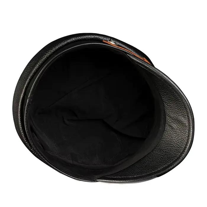 Casquettes de marin de capitaine en cuir pour hommes
