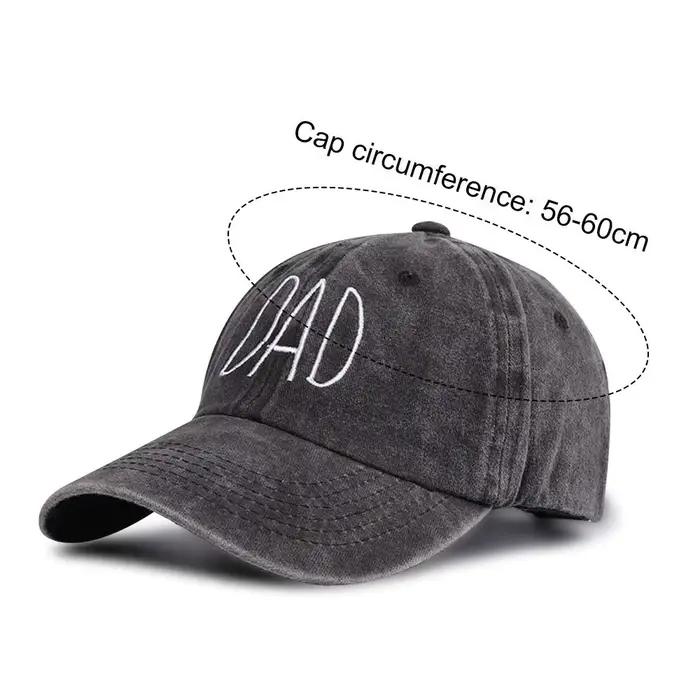 Casquette de baseball rétro en denim lavé avec lettres brodées pour homme et femme protection solaire occasions extérieures activités plein air