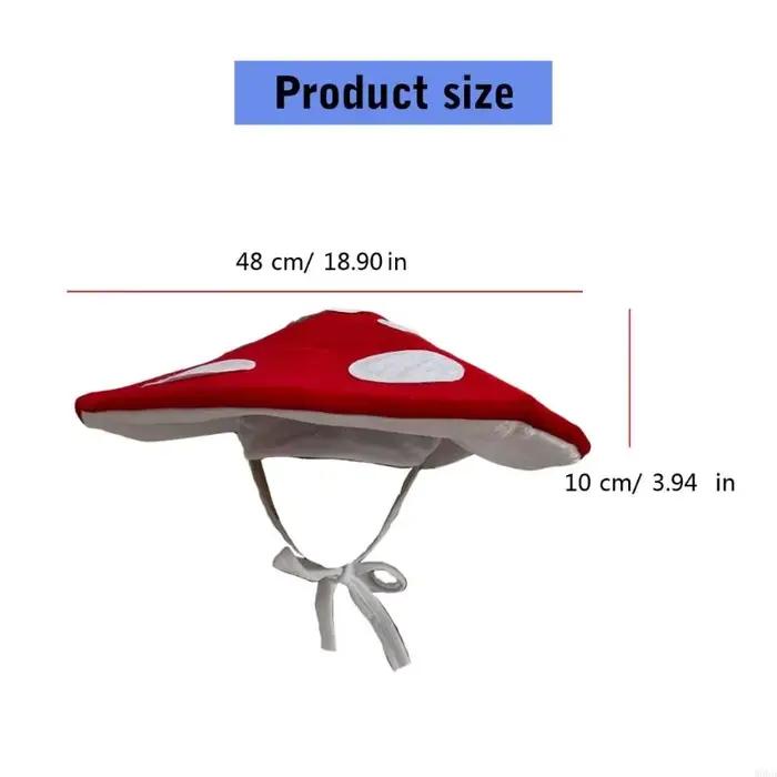 M3GA Chatte costume champignons uniques Chapeau doux pour fête à thème Halloween Party