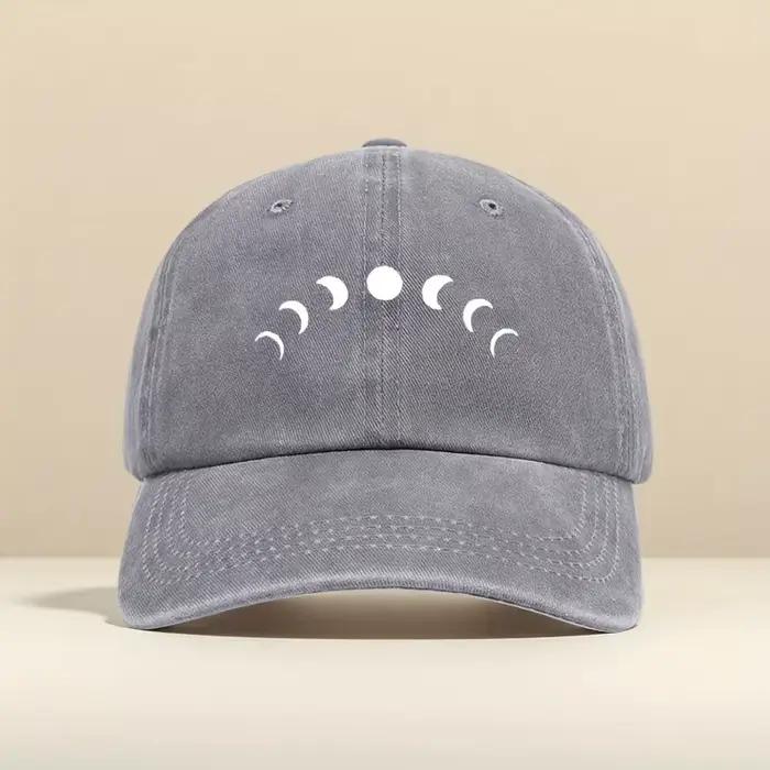 Chapeaux de camionneur rétro classiques conception de Phase de lune casquette de Baseball réglable unisexe chapeaux de voyage en acrylique pour l'extérieur pour toutes les saisons