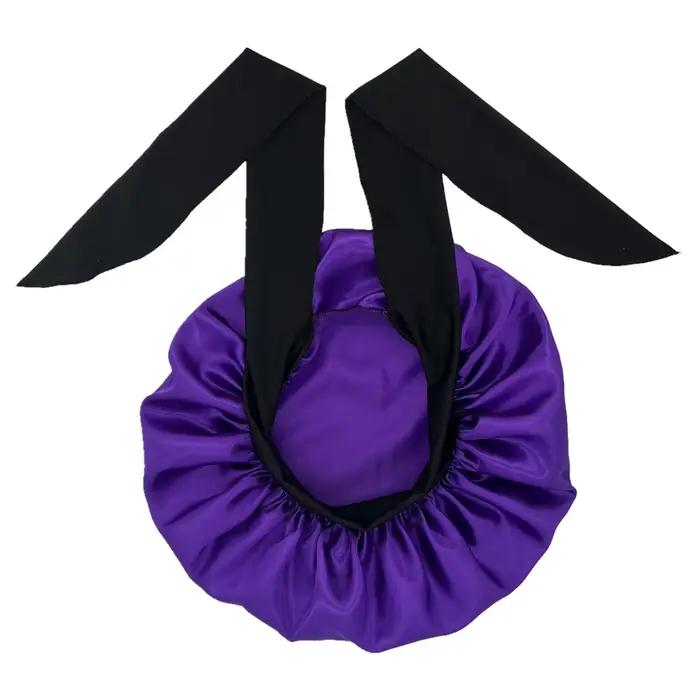 Bonnet en Satin soyeux avec bande de cravate élastique
