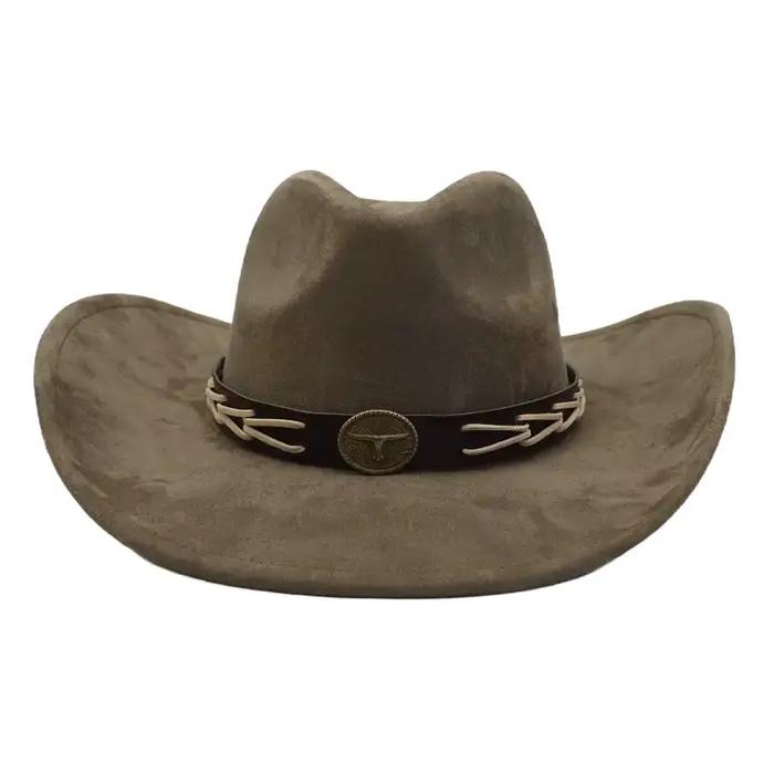 Chapeau haut-de-forme en daim pour femmes et hommes multifonction sportif style ethnique chapeau de soleil pour printemps été automne hiver occasions décontractées