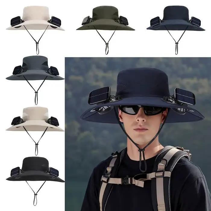 Chapeau solaire anti-UV créatif avec ventilateur Rechargeable 