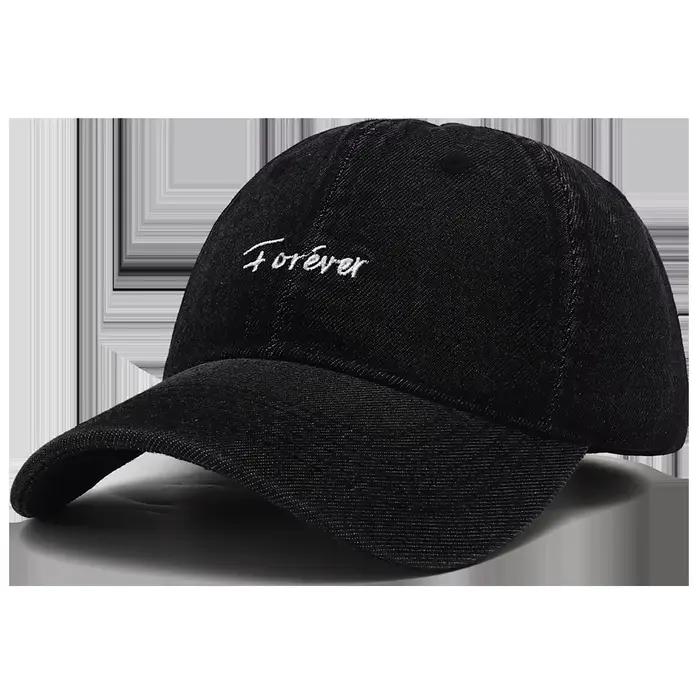 Casquette de baseball ILYEE en denim unisexe avec broderie moderne et protection solaire pour hommes et femmes occasions extérieures et urbaines