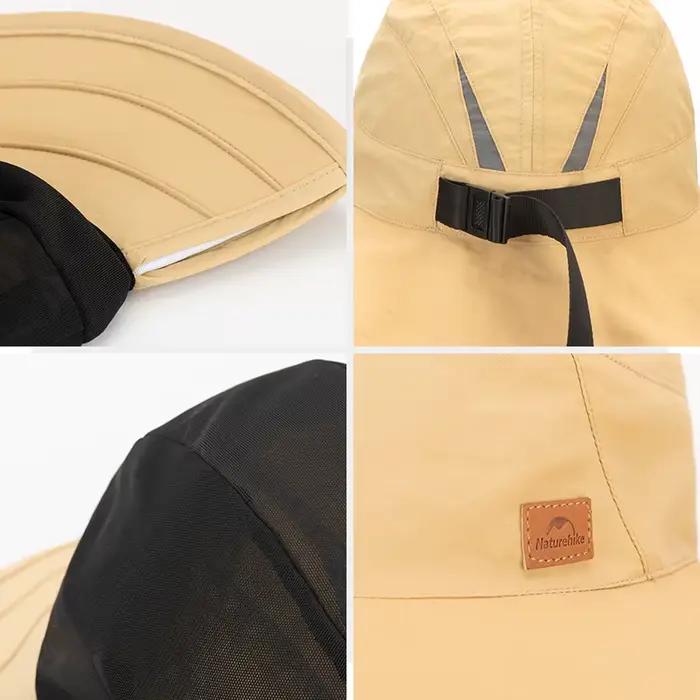 Naturehike 2026 Nouvelle Casquette de Camping Pliable et Réglable UPF50+ Protection Solaire Ultralégère 9cm Largeur Anti-Vent pour Activités de Plein Air