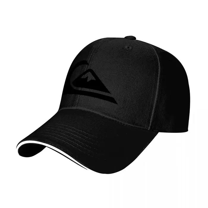 Casquette de baseball noire avec logo Quiksilver et motif montagne