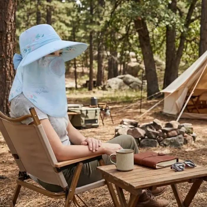Chapeau de pêche pour femme avec protection solaire UV