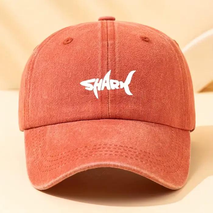 Casquette de baseball à imprimé requin à la mode