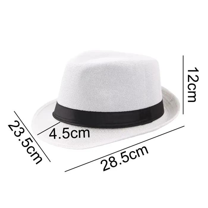 Chapeau Fedora à large bord en lin pour hommes et femmes polyvalent protection solaire et élégance pour occasions décontractées