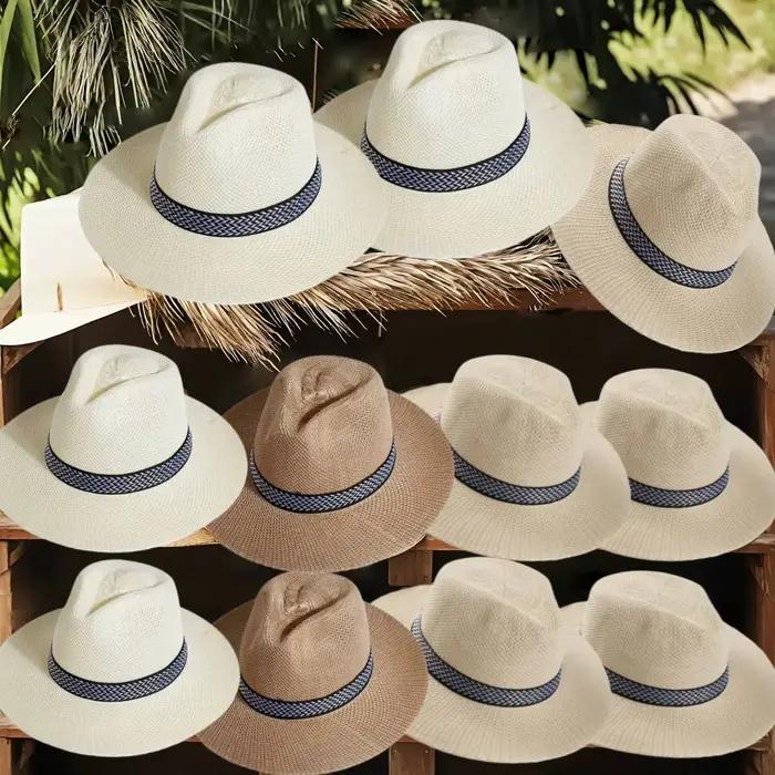 Lot de 5/10/20/30 chapeaux de paille de mariage
