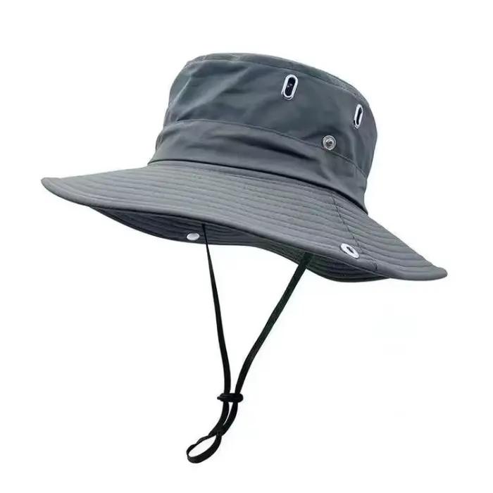 Nouveau chapeau de soleil à large bord pour hommes-chapeau seau Safari de Protection UV imperméable pour la pêche randonnée escalade été extérieur surdimensionné