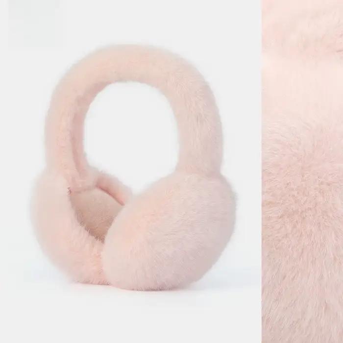 Cache-oreilles en fausse fourrure de lapin pour femmes
