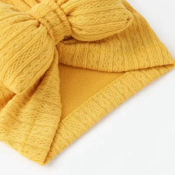 Mignon nœud papillon bébé Turban chapeau doux nouveau-né