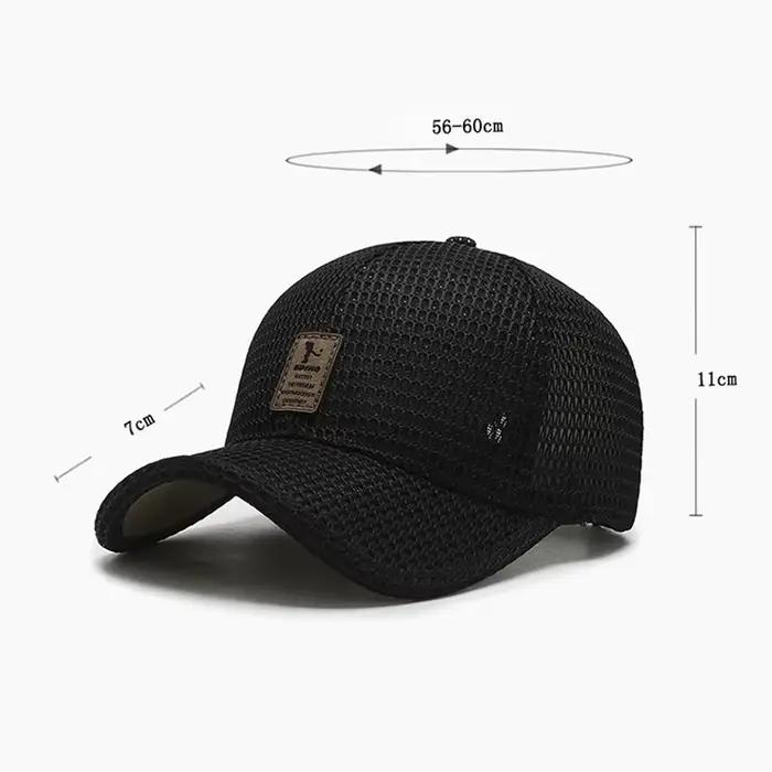 Casquette de baseball respirante pour homme protection solaire style sport polyester gris foncé bleu gris clair réglable occassions estivales activités plein air
