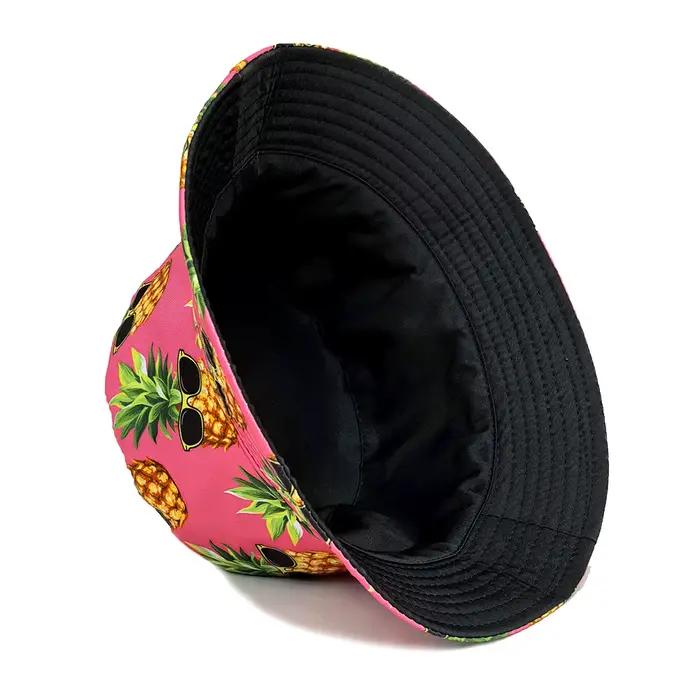 Chapeau Bob Amusant à Motif Ananas pour Femmes et Hommes