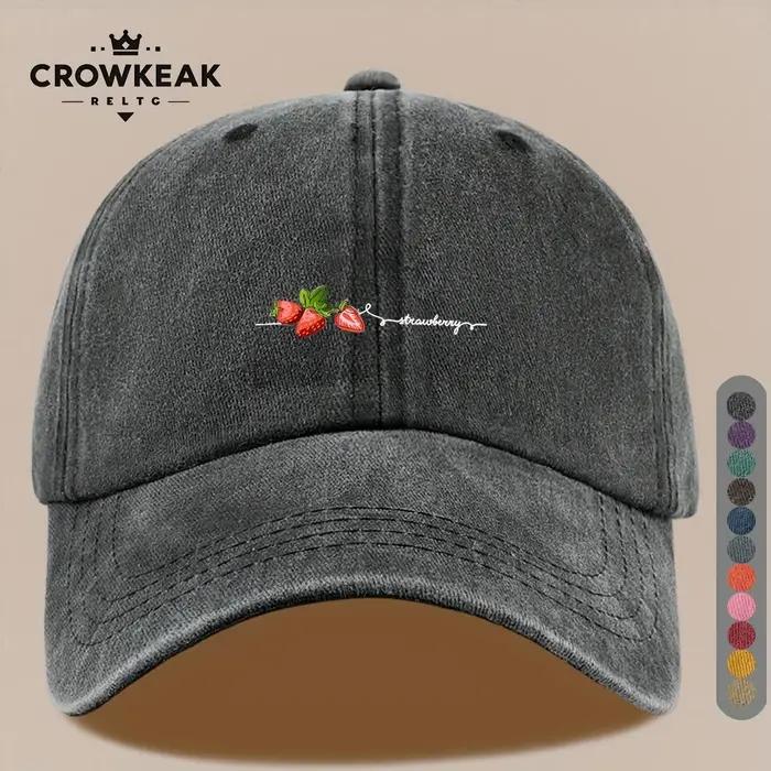 Casquette de baseball à imprimé fraises