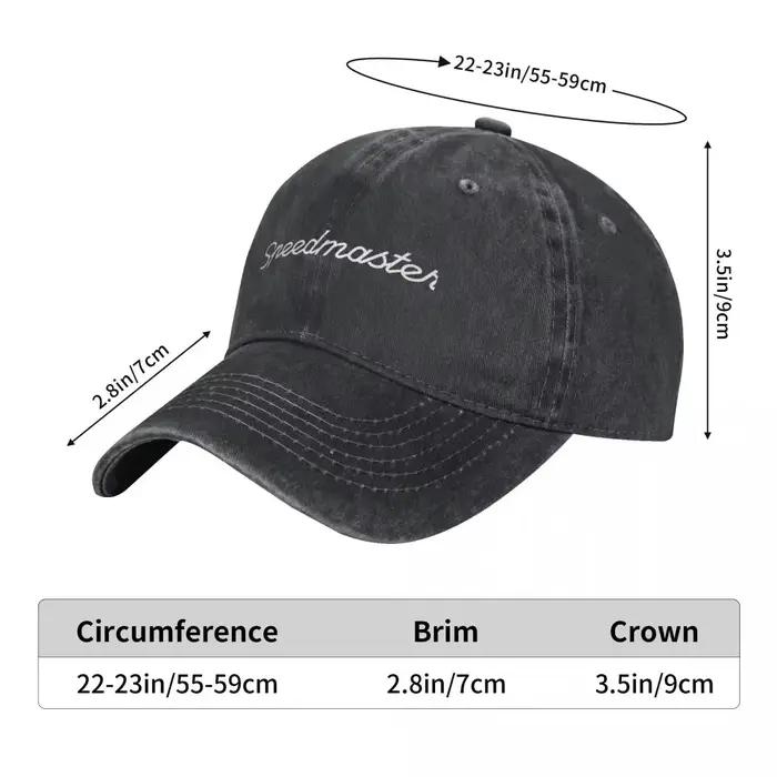 Casquette de Cowboy Speedmaster Casquette de Baseball pour Hommes Femmes Occasions Extérieures Plage Voyages Aventures Élégante Chic Incurvée Respirante