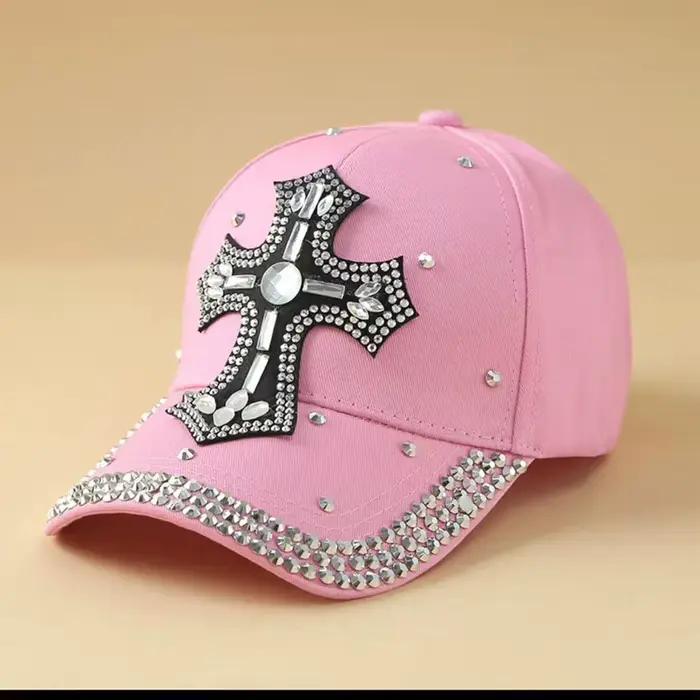 Casquette de baseball unisexe avec strass