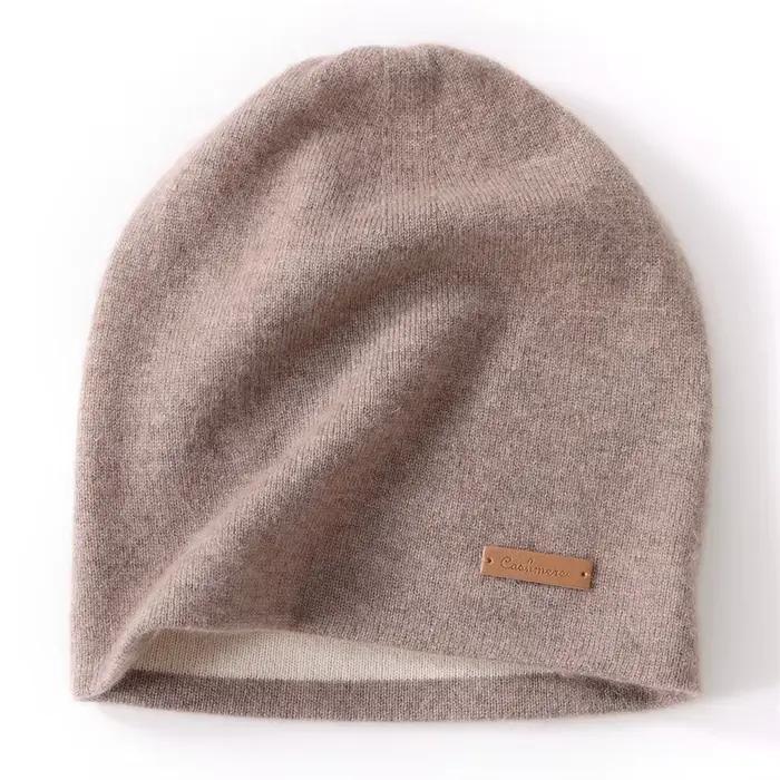 Chapeau de luxe en cachemire pur haut de gamme